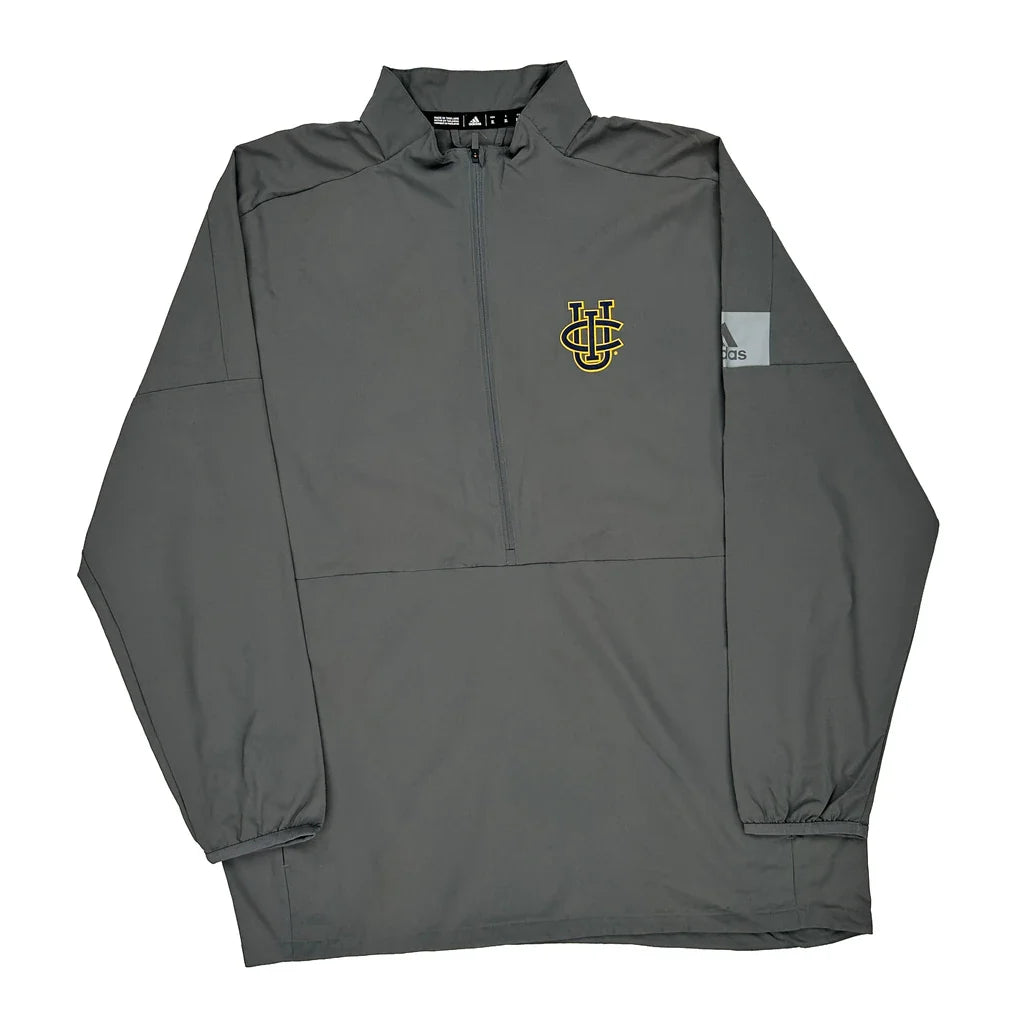Adidas 1/4 Zip - XL Grey Polyester Refurbished - Thrifted (note: this is a term often used to describe second- refurbished available on Cerqular