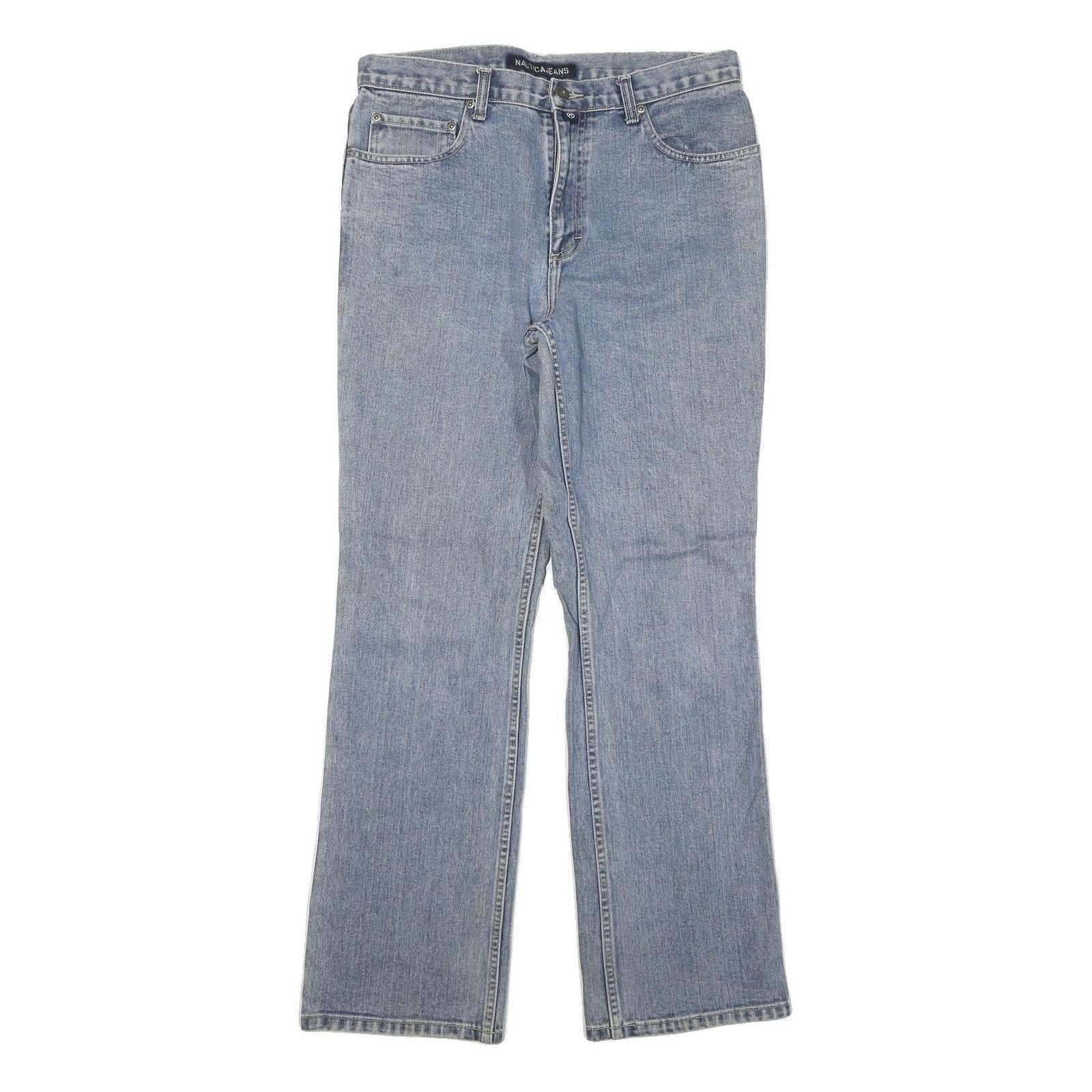 NAUTICA Mens Jeans Blue Regular Straight Denim Medium W32 L30 Casual Zip Cotton Refurbished - N/A refurbished available on Cerqular
