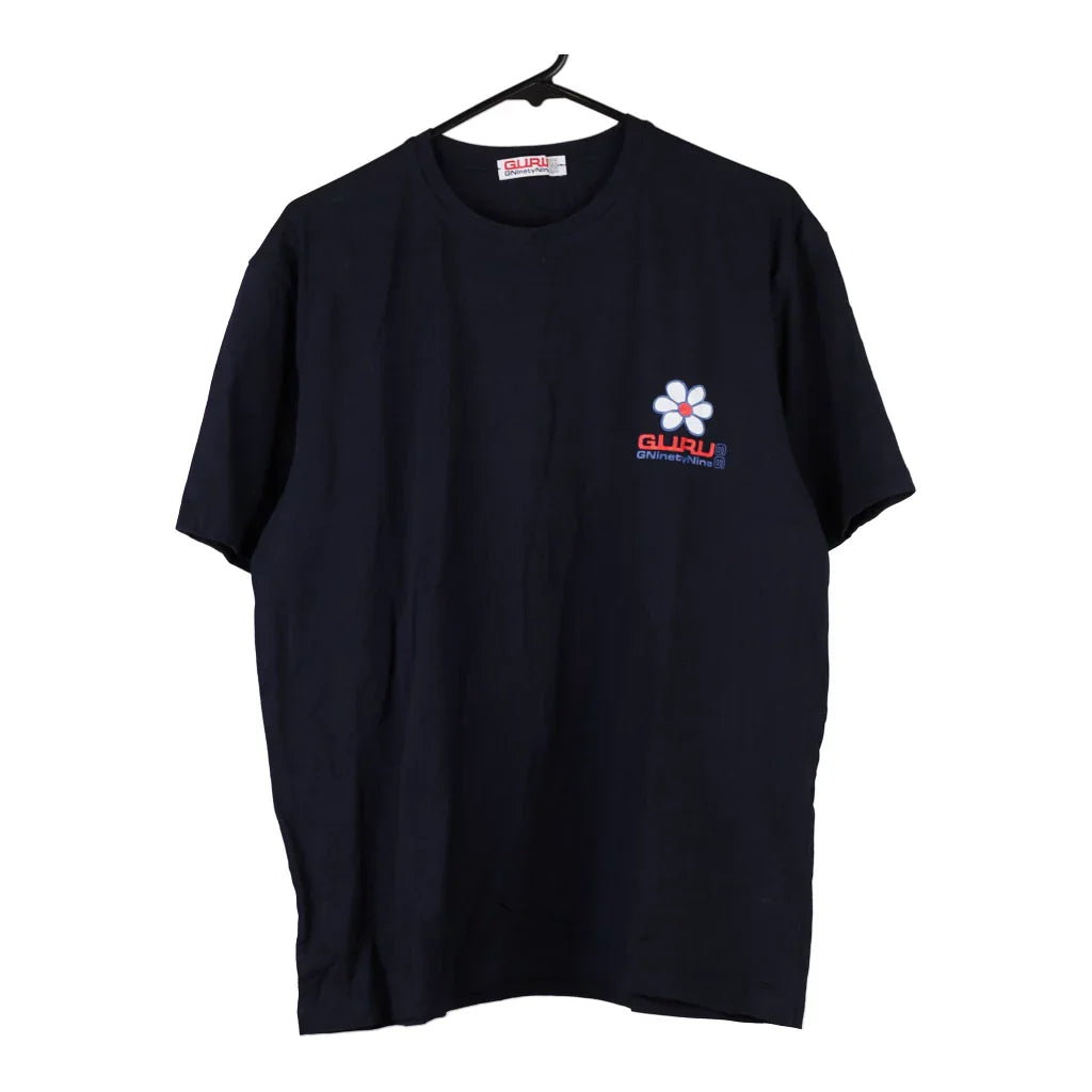 Guru T-Shirt - 2XL Navy Cotton Refurbished - Thrifted (note: this is a term often used to describe second- refurbished available on Cerqular