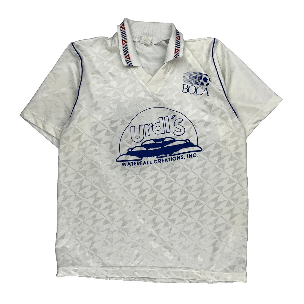 Boca Mrf Sports Football Football Shirt - Large White Polyester Refurbished - Thrifted (note: this is a term often used to describe second- refurbished available on Cerqular