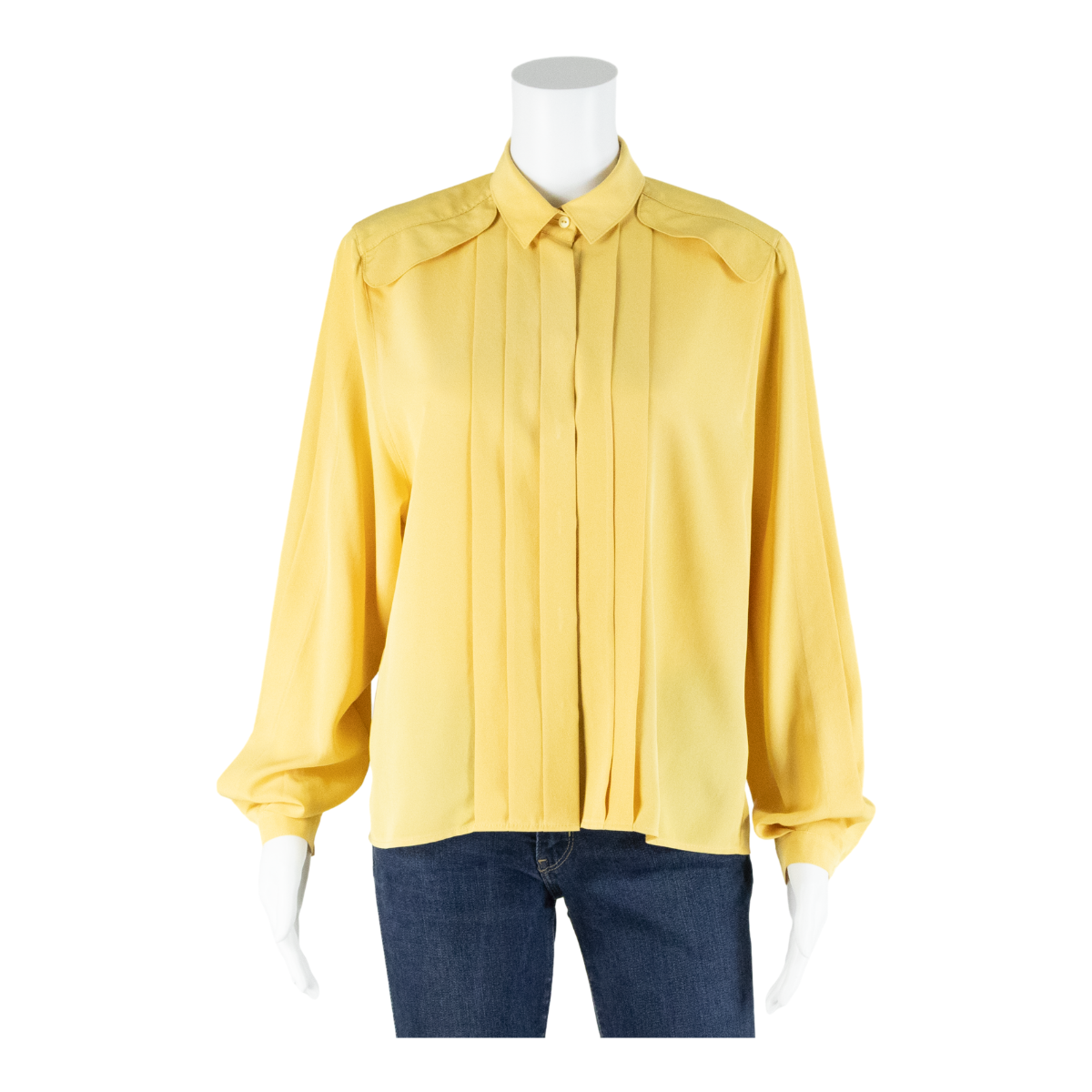MARIS Womens Shirt Yellow Collared Long Sleeve 90s M Refurbished - N/A refurbished available on Cerqular