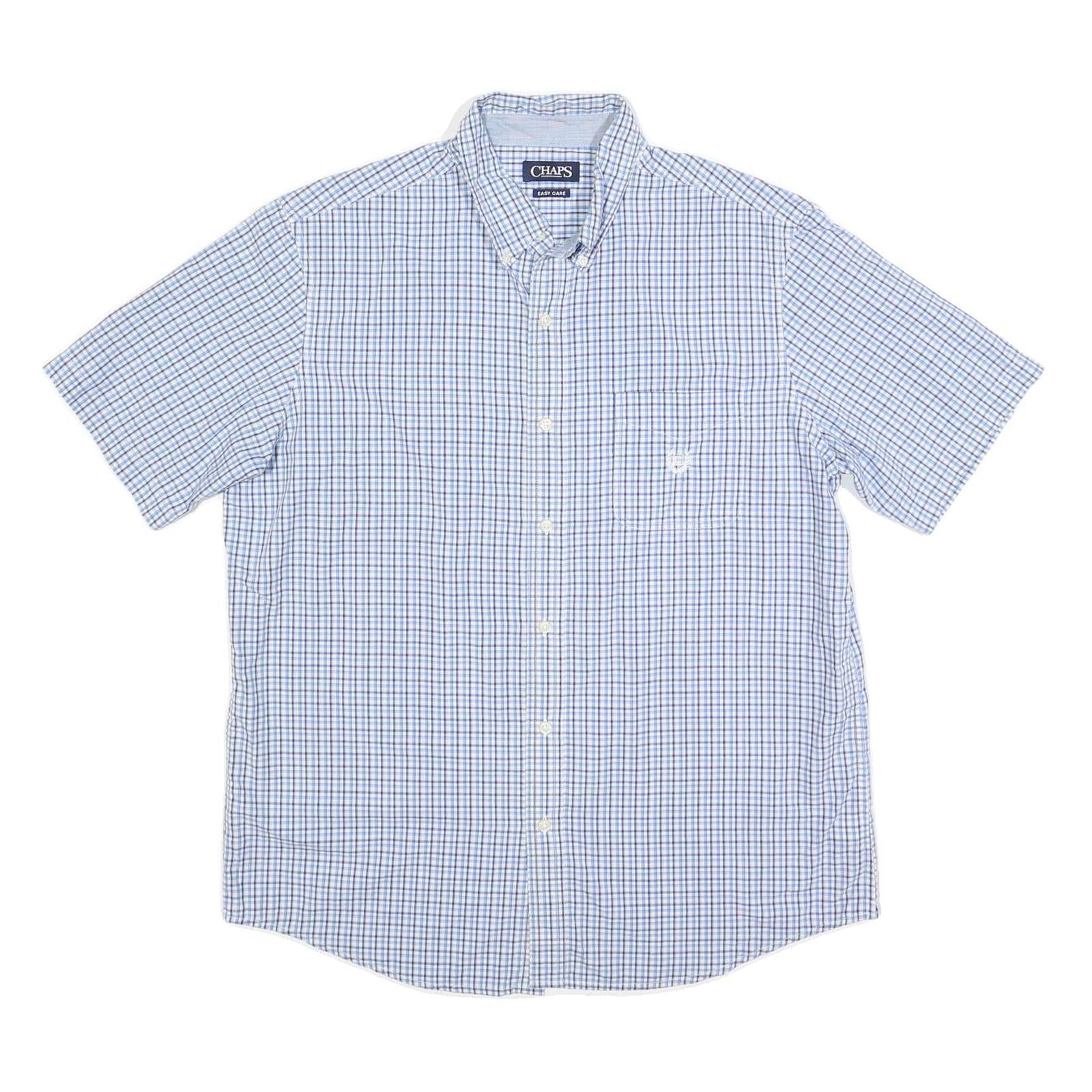 Buy CHAPS Mens Blue & White Check Shirt L Cotton Blend Button Down Casual Refurbished - $27.29 CHAPS Mens Blue & White Check Shirt L Cotton Blend Button Down Casual Refurbished - N/A refurbished available on Cerqular