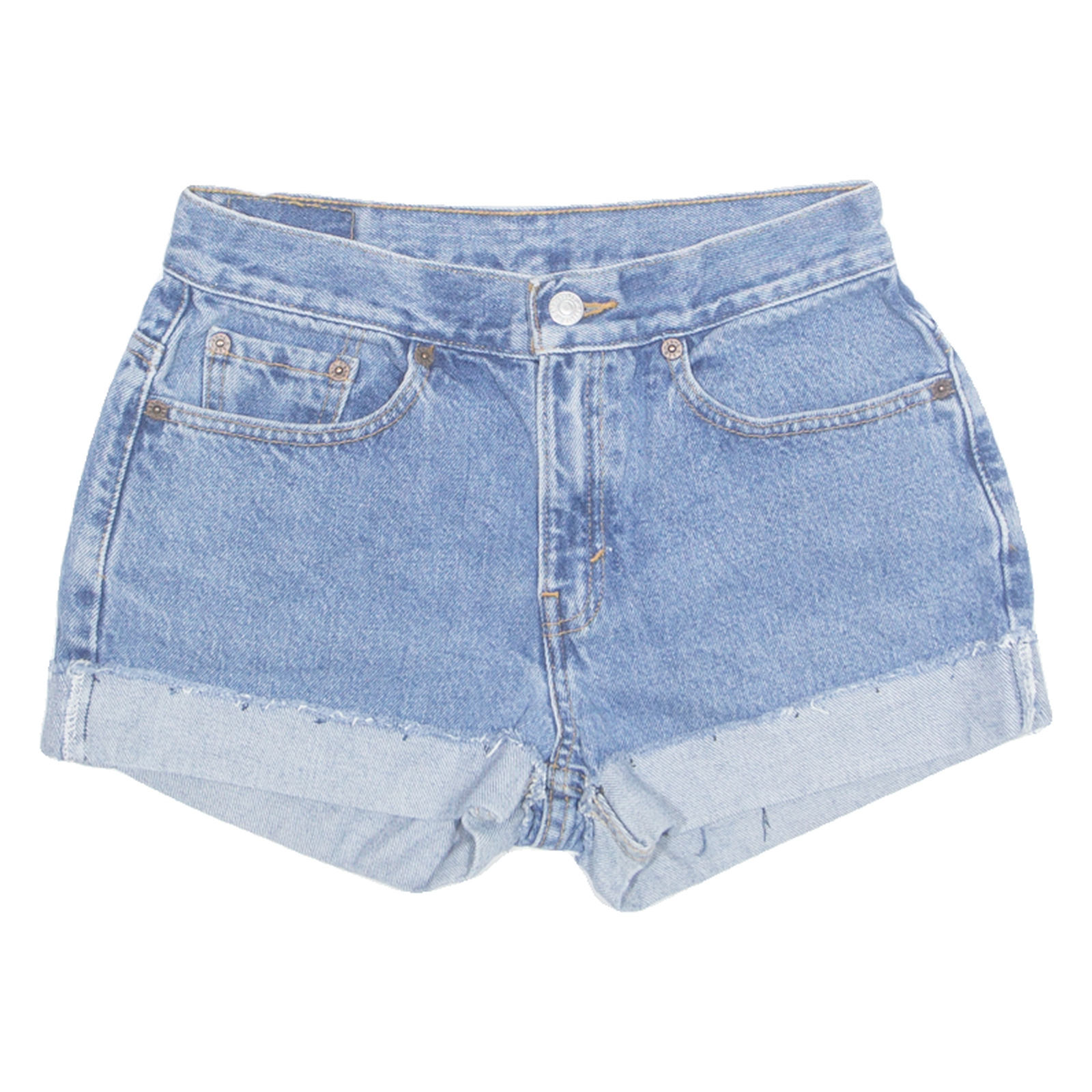 LEVI'S Turn Up 505 Womens Denim Shorts Blue Relaxed XS W26 Refurbished - N/A refurbished available on Cerqular