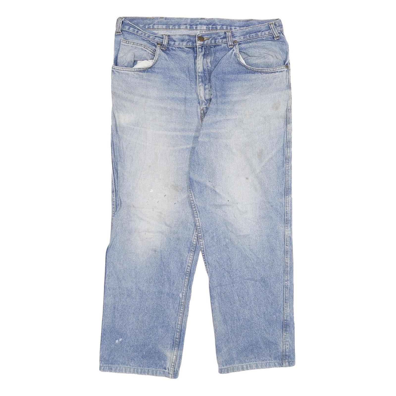 DICKIES Mens Regular Fit Light Blue Denim Jeans W34 L26 Classic Cotton Blend Zip Refurbished - N/A refurbished available on Cerqular
