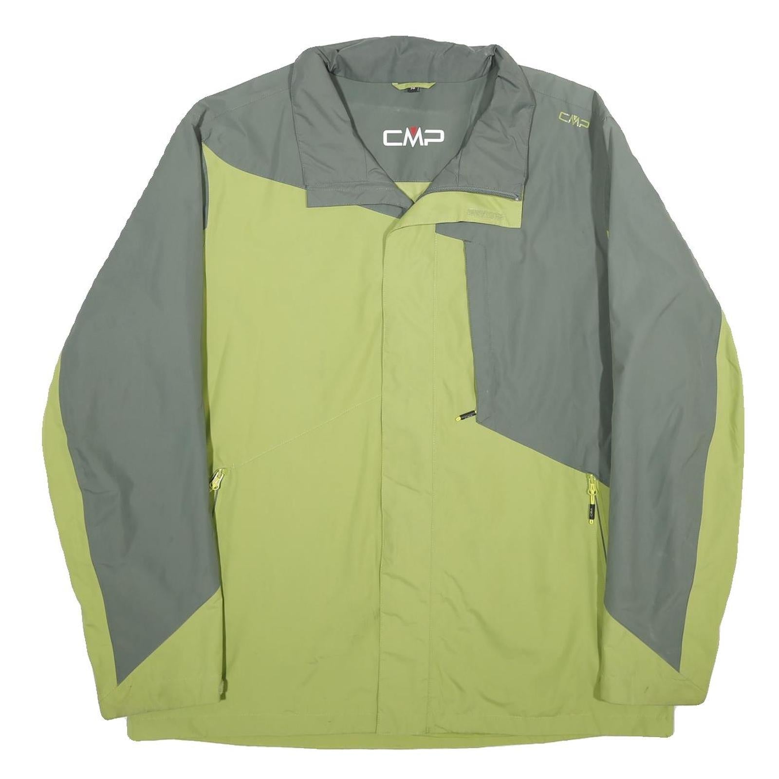 CMP Mens Green & Grey Outdoor Zip Jacket 2XL Polyester Lightweight Activewear Refurbished - N/A refurbished available on Cerqular