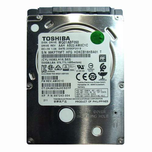 HP 697243-004 | 500GB 5400RPM SATA 6Gb/s 8MB Cache 2.5-Inch Hard Drive Refurbished - Hewlett-Packard (ou HP en abrégé) refurbished available on Gotodirect