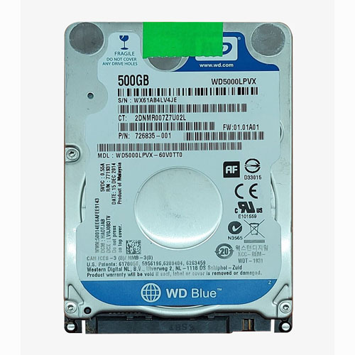 HP 726835-001 | 500GB 5400RPM SATA 6Gb/s RAW 16MB Cache 2.5-Inch Hard Drive Refurbished - Hewlett-Packard (ou HP en abrégé) refurbished available on Gotodirect