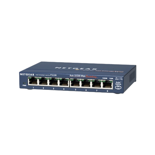 Netgear FS108V3 | Prosafe 100 Series FS108 8 x Ports 10/100Base-T Desktop Unmanaged Fast Ethernet Network Switch Refurbished - Netgear refurbished available on Gotodirect
