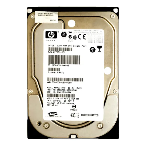 Buy HP 482135-001 | 146GB 15000RPM SAS 3Gb/s 16MB Cache Hot-Swappable 3.5-inch Hard Drive Refurbished - $280.00 HP 482135-001 | 146GB 15000RPM SAS 3Gb/s 16MB Cache Hot-Swappable 3.5-inch Hard Drive Refurbished - Hewlett-Packard (ou HP en abrégé) refurbished available on Gotodirect
