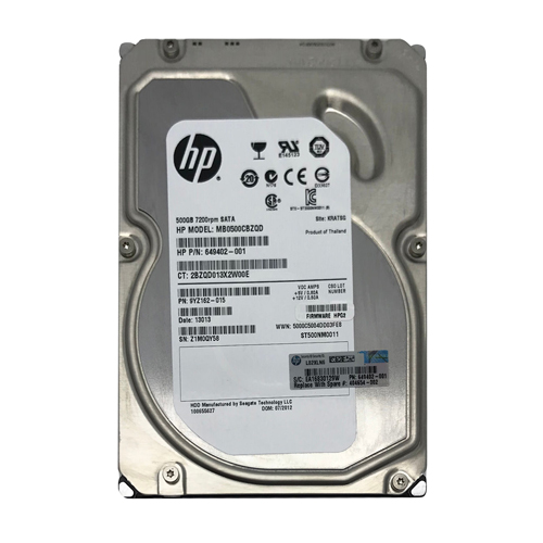 HP 404654-002 | 500GB 7200RPM SATA 1.5Gb/s NHP Hot-Swappable 3.5-inch Hard Drive for ProLiant Ml350 G5 Server Refurbished - Hewlett-Packard (ou HP en abrégé) refurbished available on Gotodirect
