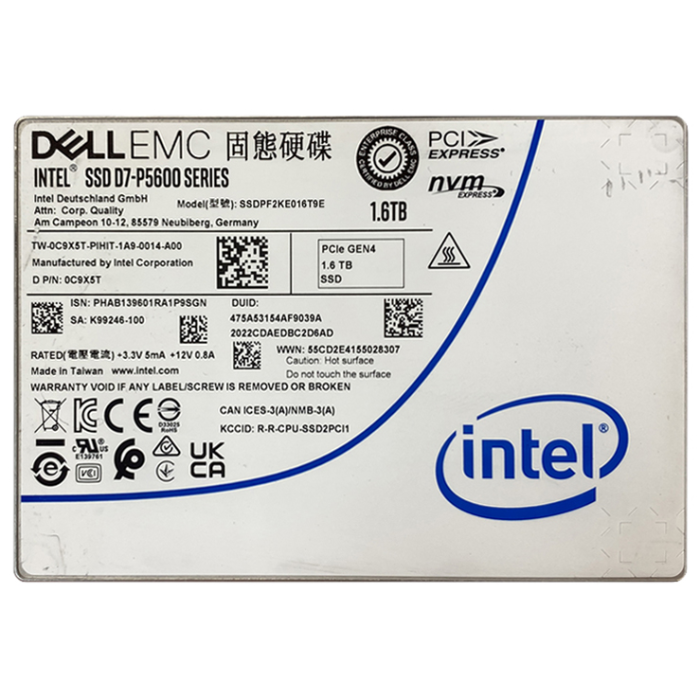 Intel SSDPF2KE016T9E | D7-P5600 1.6TB PCI Express 4.0 X4 NVMe U.2 Mixed Use 2.5-Inch Enterprise Solid State Drive Refurbished - Intel refurbished available on Gotodirect