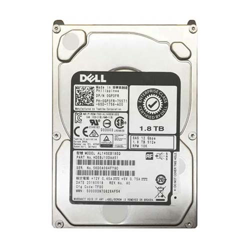 Dell 0GP3FR | 1.8TB 10000RPM SAS 12Gb/s Hot-Pluggable 64MB Cache Dual Port (512e) 2.5-Inch Hard Drive for PowerEdge Server & PowerVault Server Refurbished - Dell refurbished available on Gotodirect