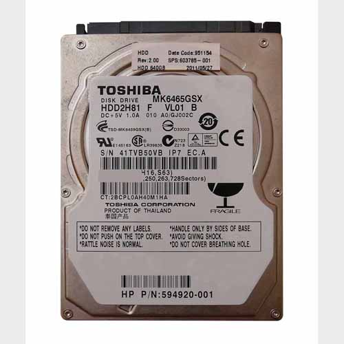 Buy HP 603785-001 | 640GB 5400RPM SATA 3Gb/s 2.5-Inch Hard Drive Refurbished - $171.76 HP 603785-001 | 640GB 5400RPM SATA 3Gb/s 2.5-Inch Hard Drive Refurbished - Hewlett-Packard (ou HP en abrégé) refurbished available on Gotodirect