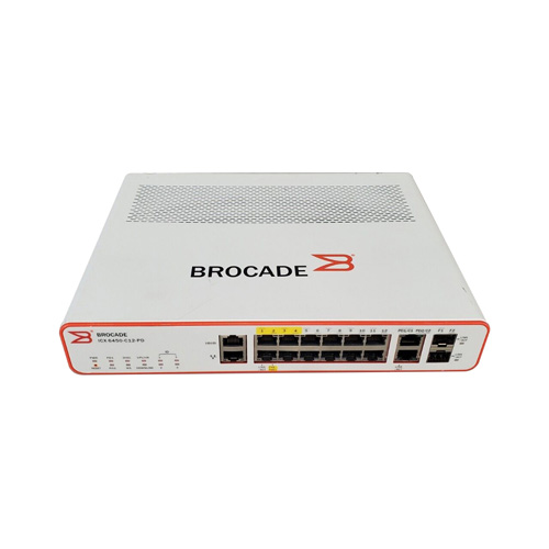 Brocade ICX6450-C12-PD | ICX 6450 12 x Ports 1000Base-T RJ-45 + 2 x Ports RJ-45 uplink + 2 x Ports SFP Layer 3 Managed Gigabit Ethernet Switch Refurbished -  refurbished available on Gotodirect