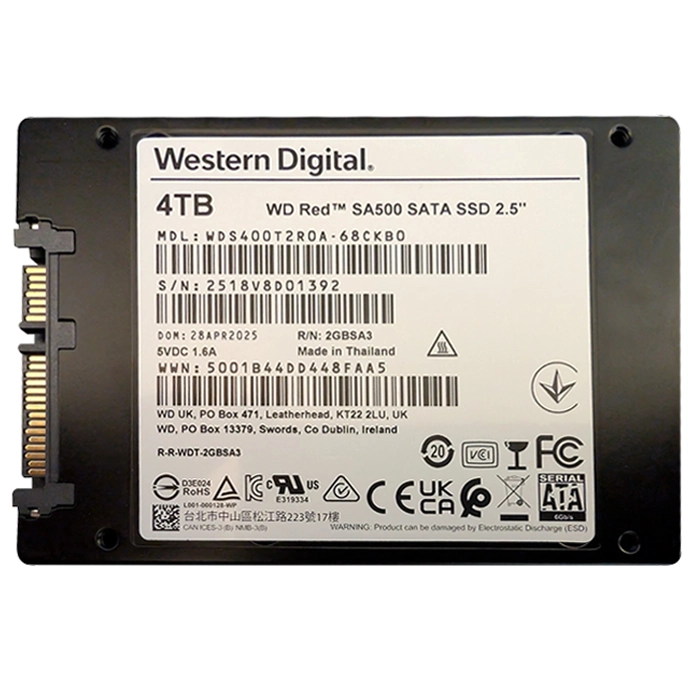 Buy Western Digital WDS400T2R0A-68CKB0 | Red SA500 4TB SATA 6Gb/s 2.5-Inch NAS Solid State Drive Refurbished - $1980.89 Western Digital WDS400T2R0A-68CKB0 | Red SA500 4TB SATA 6Gb/s 2.5-Inch NAS Solid State Drive Refurbished - Western Digital refurbished available on Gotodirect