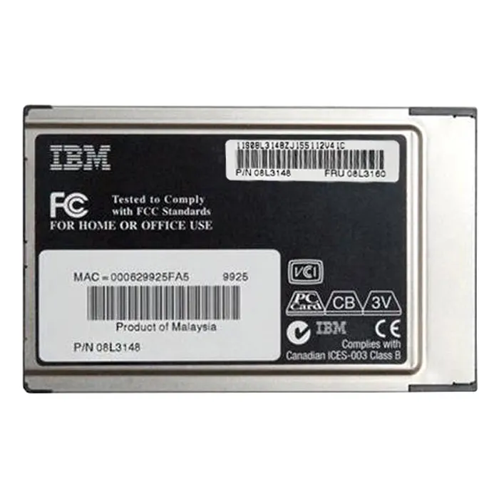 IBM 08L3160 | EtherJet RJ-45 100Mbps 10Base-TX/100Base-T 32-Bit PCMCIA CardBus Adapter with Cable Refurbished -  refurbished available on Gotodirect
