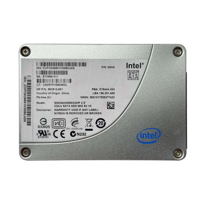 Intel SSDSA2M080G2HP | X25-M 80GB Multi-Level Cell SATA 3Gb/s 2.5-Inch Solid State Drive Refurbished - Intel refurbished available on Gotodirect