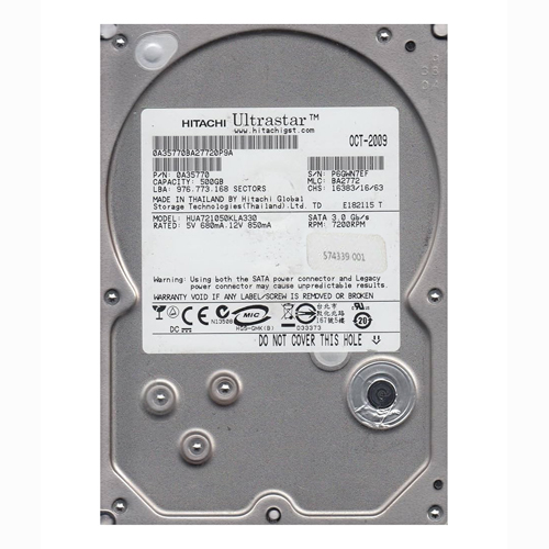 HP 574339-001 | 500GB 5400RPM SATA 3Gb/s 8MB Cache 2.5-inch Hard Drive Refurbished - Hewlett-Packard (ou HP en abrégé) refurbished available on Gotodirect