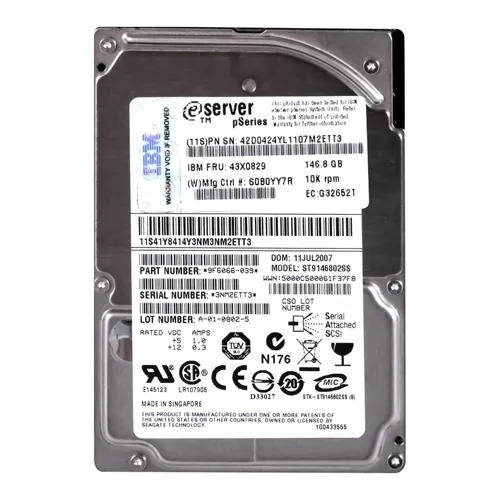 IBM 41Y8414 | 146GB 10000RPM SAS 3Gb/s Hot Swappable 16MB Cache 2.5-Inch Hard Drive Refurbished -  refurbished available on Gotodirect