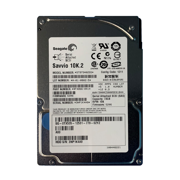 Seagate 9F4066-041 | Savvio 10K.2 Series 73GB 10000RPM SAS 3Gb/s 16MB Cache (CE) 2.5-Inch Hard Drive Refurbished - Seagate refurbished available on Gotodirect