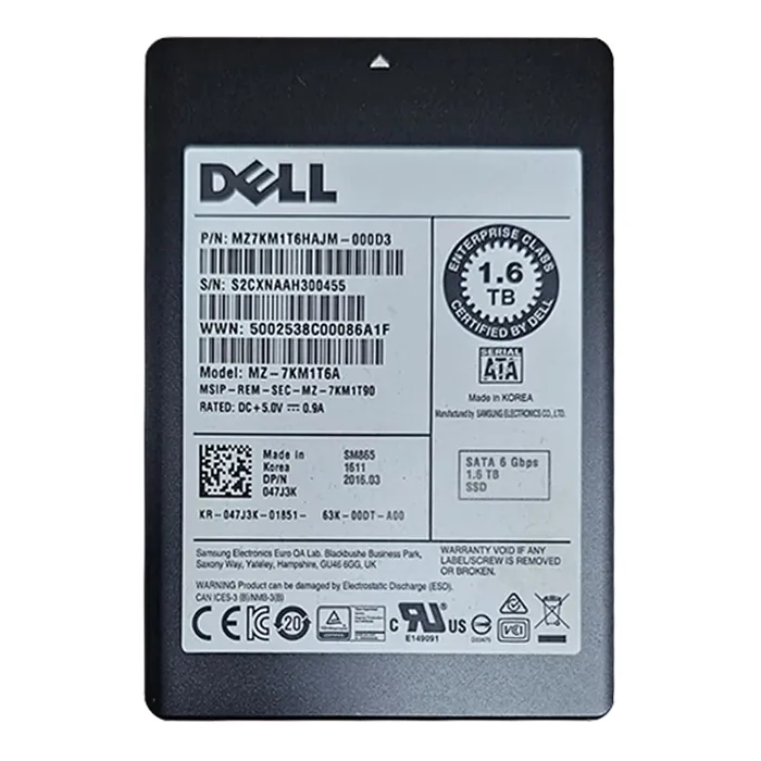 Dell 47J3K | 1.6TB Multi-Level Cell SATA 6Gb/s Hot-Pluggable 2.5-Inch Solid State Drive for PowerEdge Servers Refurbished - Dell refurbished available on Gotodirect
