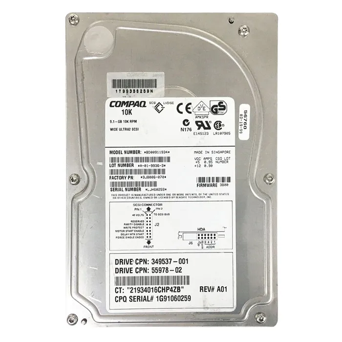 Seagate 9J8006-070 | Cheetah 9LP Series 9.1GB 10000RPM Wide Ultra2 SCSI 1MB Cache 80-Pin 3.5-Inch Hard Drive Refurbished - Seagate refurbished available on Gotodirect