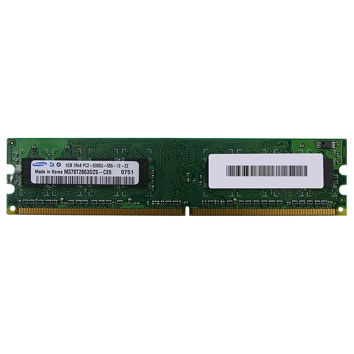Samsung M378T2863DZS-CE6 | 1GB DDR2-667MHz PC2-5300 Non-ECC Unbuffered UDIMM CL5 1Rx8 1.8V 240-Pin Memory Module Refurbished - Samsung refurbished available on Gotodirect