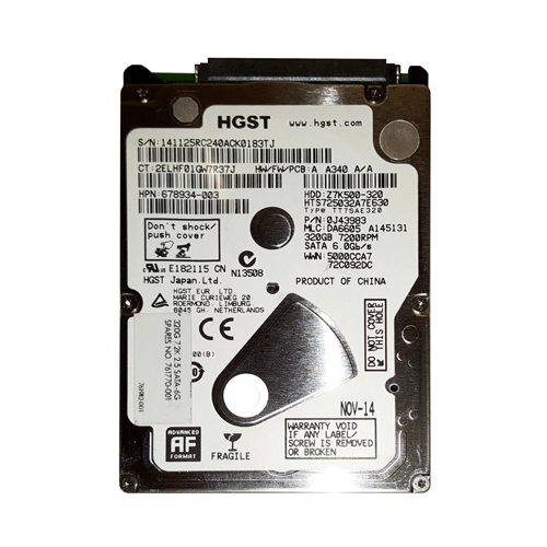 HP 678934-003 | 320GB 7200RPM SATA 6Gb/s 32MB Cache 2.5-inch Hard Drive Refurbished - Hewlett-Packard (ou HP en abrégé) refurbished available on Gotodirect