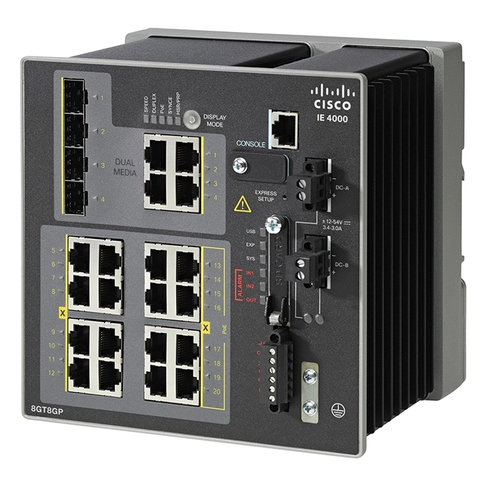 Cisco IE4000-8GT8GP4G-E | IE4000 switch with 8 GE Copper, 8 GE PoE+ with 4 GE combo Uplink Industrial Ethernet Switch Refurbished - Cisco Systems Inc. refurbished available on Gotodirect