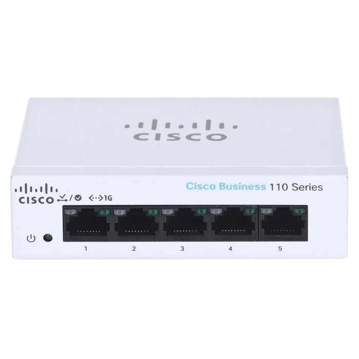 Cisco CBS110-5T-D-NA | Small Business 110 Series CBS110-5T 5 x Ports 10/100/1000Base-T Layer 2 Unmanaged Desktop Gigabit Ethernet Network Switch Refurbished - Cisco Systems Inc. refurbished available on Gotodirect