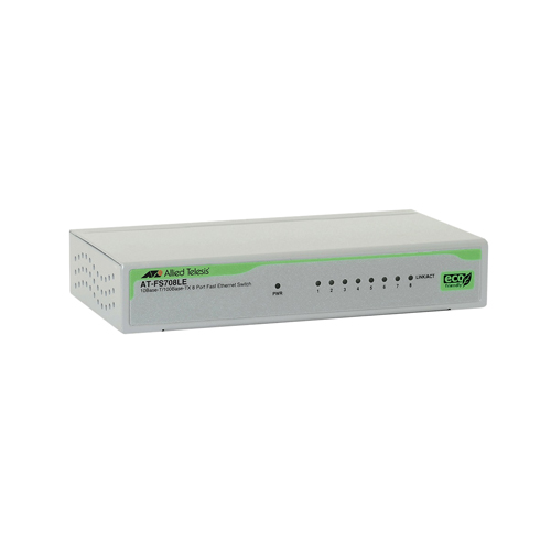 Buy Allied Telesis AT-FS708LE-40 | FS700 Series 8 x Ports 10/100Base-TX Layer 2 Unmanaged Fast Ethernet Network Switch Refurbished - $203.55 Allied Telesis AT-FS708LE-40 | FS700 Series 8 x Ports 10/100Base-TX Layer 2 Unmanaged Fast Ethernet Network Switch Refurbished - refurbished available on Gotodirect