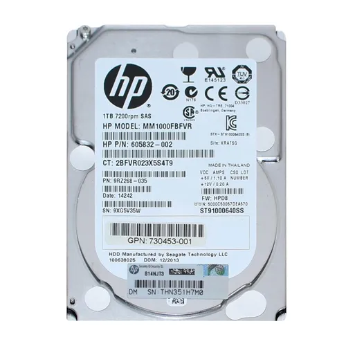 HP 730453-001 | 1TB 7200RPM SAS 6Gb/s 3.5-Hard Drive Refurbished - Hewlett-Packard (ou HP en abrégé) refurbished available on Gotodirect