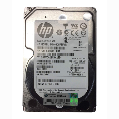 HP 507129-006 | 500GB 7200RPM SAS 6Gb/s SFF Hot-Pluggable Dual Port 2.5-inch Midline Hard Drive Refurbished - Hewlett-Packard (ou HP en abrégé) refurbished available on Gotodirect