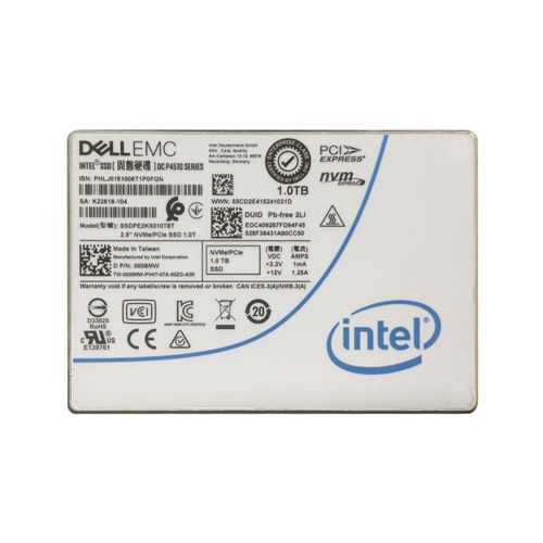 Dell 008MW | 1TB Triple-Level Cell PCI Express NVMe 3.0 x4 2.5-Inch Solid State Drive Refurbished - Dell refurbished available on Gotodirect