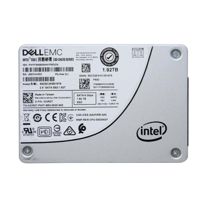 Intel SSDSC2KB019T8R | D3 S4510 1.92TB Triple-Level Cell SATA 6Gb/s 2.5-Inch Solid State Drive Refurbished - Intel refurbished available on Gotodirect