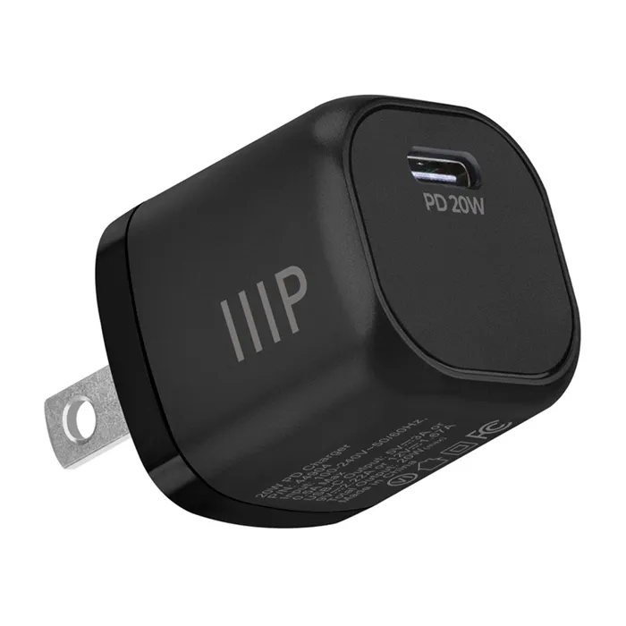 Monoprice 44904 | 20W USB‑C Mini Cubic Wall Charger Black Refurbished -  refurbished available on Gotodirect