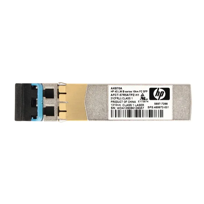 HP AK870A | B-Series 4Gb/s SMF LW Fibre Channel 1310nm Duplex LC Connector SFP Transceiver Module Refurbished - Hewlett-Packard (ou HP en abrégé) refurbished available on Gotodirect