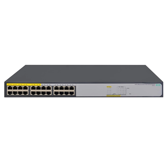 HP JH019A | OfficeConnect 1420 Series 1420-24G-PoE+ (124W) 24 x 10/100/1000Base-T RJ-45 PoE+ Ports Layer 2 Unmanaged Gigabit Ethernet Network Switch Refurbished - Hewlett-Packard (ou HP en abrégé) refurbished available on Gotodirect