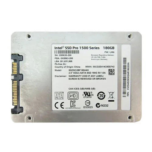 Intel SSDSC2BF180A401 | Pro 1500 180GB Multi-Level Cell SATA 6Gb/s 2.5-Inch Solid State Drive Refurbished - Intel refurbished available on Gotodirect