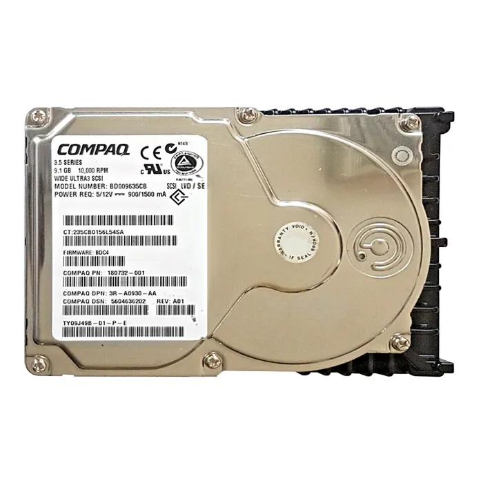 HP 180732-001 | 9GB 10000RPM Wide Ultra3 SCSI Hot-pluggable 3.5-Inch Hard Drive Refurbished - Hewlett-Packard (ou HP en abrégé) refurbished available on Gotodirect