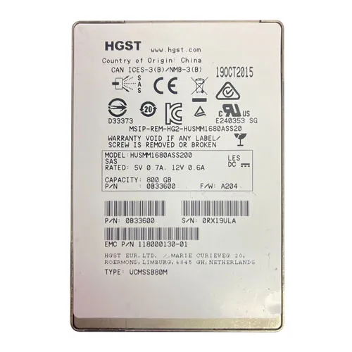 HGST HUSMM1680ASS200 | Ultrastar SSD1600MM Series 800GB Multi-Level Cell SAS 12Gb/s (Crypto Sanitize) Mainstream Endurance 2.5-inch Solid State Drive Refurbished - HGST (a subsidiary of Western Digital) refurbished available on Gotodirect