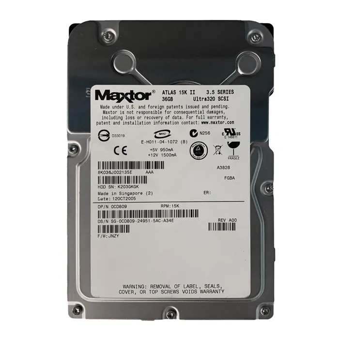 Maxtor E-H011-04-1072 | 36GB 15000RPM Ultra 320 SCSI 3.5-Inch 8MB Cache Hard Drive Refurbished -  refurbished available on Gotodirect