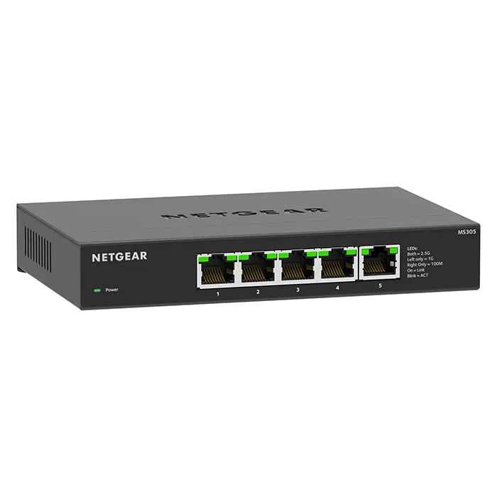 Buy Netgear MS305-100NAS | MS305 5-Ports 2.5Gb/s Ethernet Unmanaged Switch Refurbished - $275.00 Netgear MS305-100NAS | MS305 5-Ports 2.5Gb/s Ethernet Unmanaged Switch Refurbished - Netgear refurbished available on Gotodirect