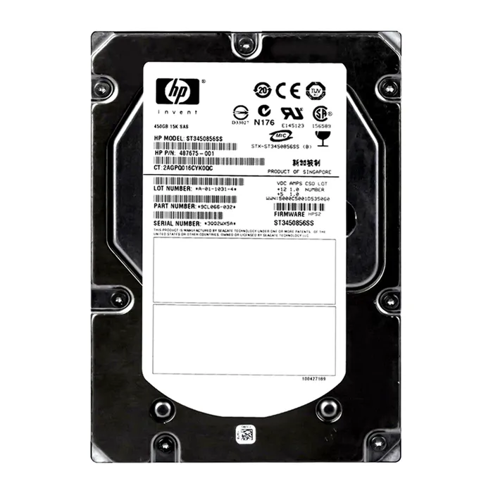 HP 487675-001 | 450GB 15000RPM SAS 3Gb/s 16MB Cache Hot Swappable Dual Port LFF 3.5-inch Hard Drive Refurbished - Hewlett-Packard (ou HP en abrégé) refurbished available on Gotodirect