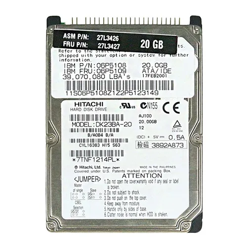 Buy HGST DK23BA-20 | Travelstar DK23BA 20GB 4200RPM IDE Ultra ATA/66 (ATA-5) 2MB Cache 2.5-Inch Hard Drive Refurbished - $202.31 HGST DK23BA-20 | Travelstar DK23BA 20GB 4200RPM IDE Ultra ATA/66 (ATA-5) 2MB Cache 2.5-Inch Hard Drive Refurbished - HGST (a subsidiary of Western Digital) refurbished available on Gotodirect