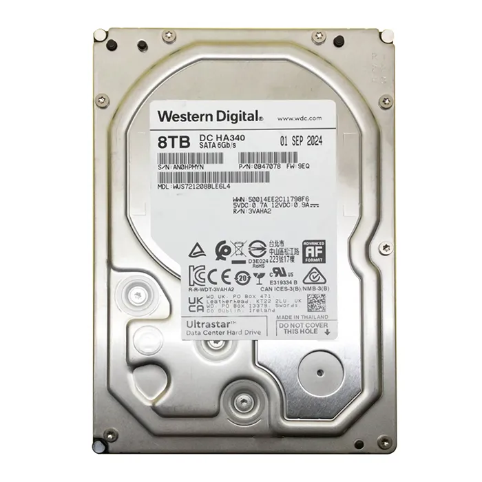 Western Digital WUS721208BLE6L4 | Ultrastar DC HA340 8TB 7200RPM SATA 6Gb/s 256MB Cache 512e Se Np3 3.5-Inch Enterprise Hard Drive Refurbished - Western Digital refurbished available on Gotodirect
