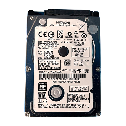 HGST 0J26135 | Travelstar Z7K500 Series 500GB 7200RPM SATA 6Gb/s 32MB Cache 512e 2.5-Inch Hard Drive Refurbished - HGST (a subsidiary of Western Digital) refurbished available on Gotodirect