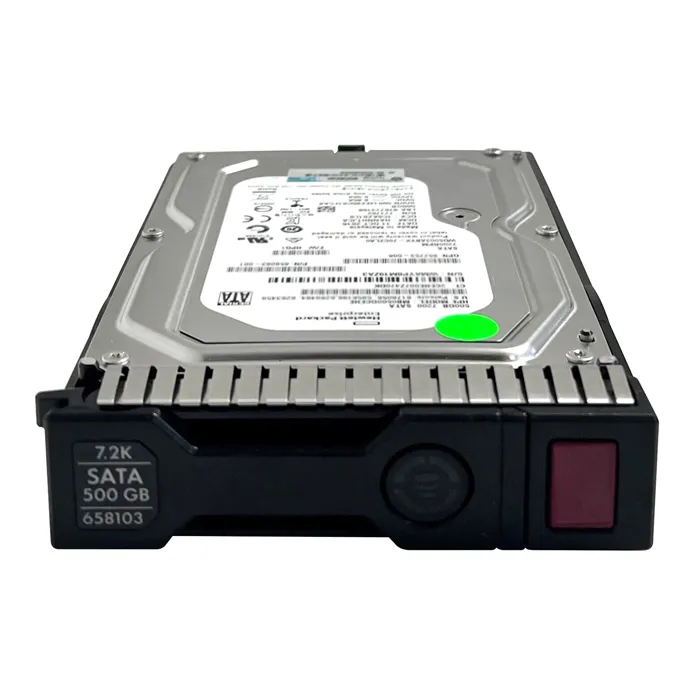 HP 658103-001 | 500GB 7200RPM SATA 6Gb/s (512n) LFF Hot-Pluggable 3.5-inch Midline Hard Drive for Gen8 to Gen9 ProLiant Server Refurbished - Hewlett-Packard (ou HP en abrégé) refurbished available on Gotodirect