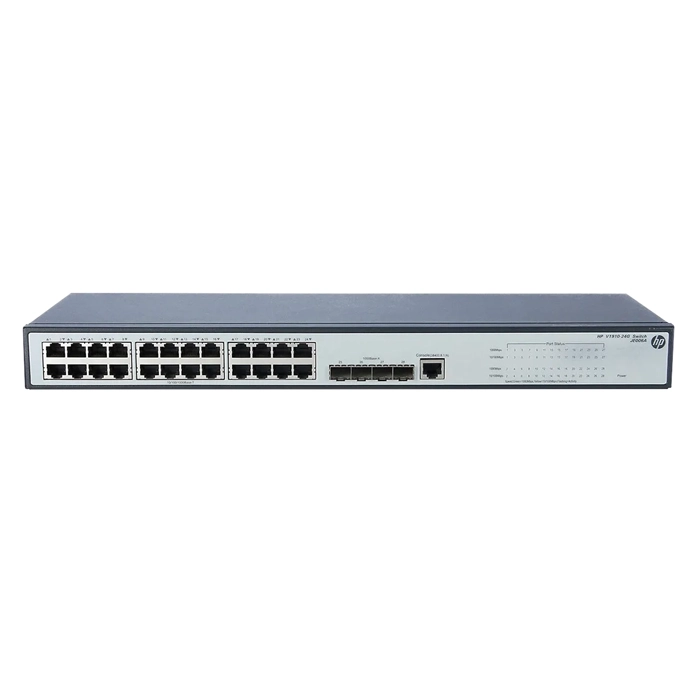 HP JE006A#ABA | OfficeConnect 1910 Series 1910-24G 24 x RJ-45 10/100/1000Base-T and 4 x SFP (mini-GBIC) Ports Layer 3 Managed Gigabit Ethernet Network Switch Refurbished - Hewlett-Packard (ou HP en abrégé) refurbished available on Gotodirect