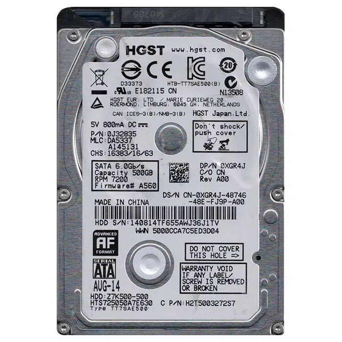Dell 0XGR4J | 500GB 7200RPM SATA 6Gb/s 32MB Cache 2.5-Inch Hard Drive Refurbished - Dell refurbished available on Gotodirect